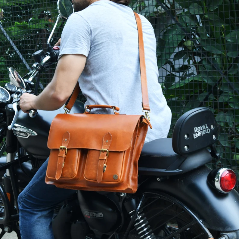 Personalized Leather Messenger Bag Men|Leather Laptop Crossbody Bag|Laptop Briefcase|Leather Crossbody Satchel Bag|Christmas Gift For Him
